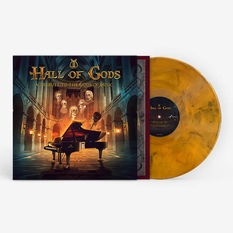 Hall of Gods - A Tribute to the Gods of Music (Marbled Black + Orange) - LP 12"